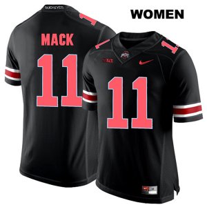 Women's NCAA Ohio State Buckeyes Austin Mack #11 College Stitched Authentic Nike Red Number Black Football Jersey SE20J51BS